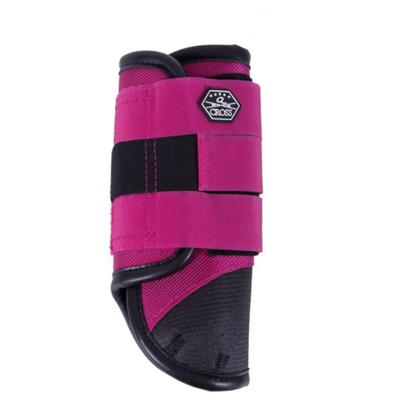 QHP Technical Front Eventing Boots - Fuchsia